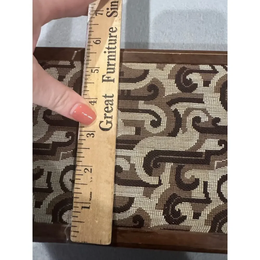 Mid Century MCM Velvet Lined Jewelry Box Made in Japan